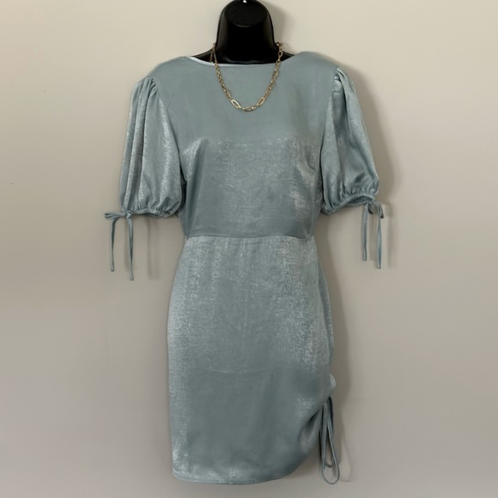 Asos Women Lola May Rouched Mini Dress Green size 10UK NWT UK size 10